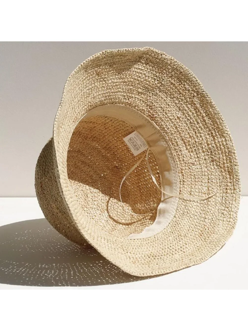 Handwoven Raffia Beach Hat | Foldable Straw Bucket Hat | Wide Brim Sun Cap